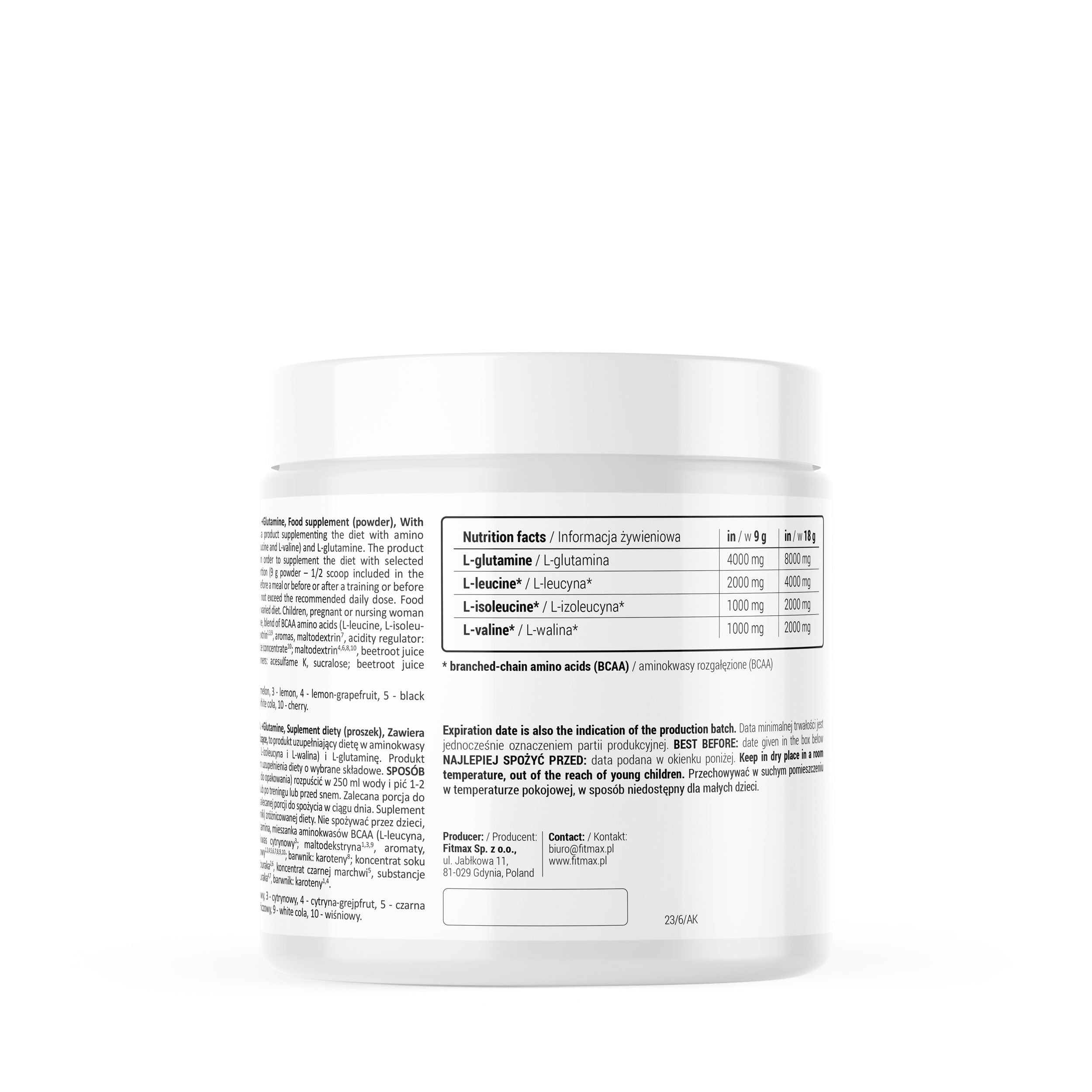 BCAA + Glutamine 300g raspberry EAN (GTIN) 5902385241762