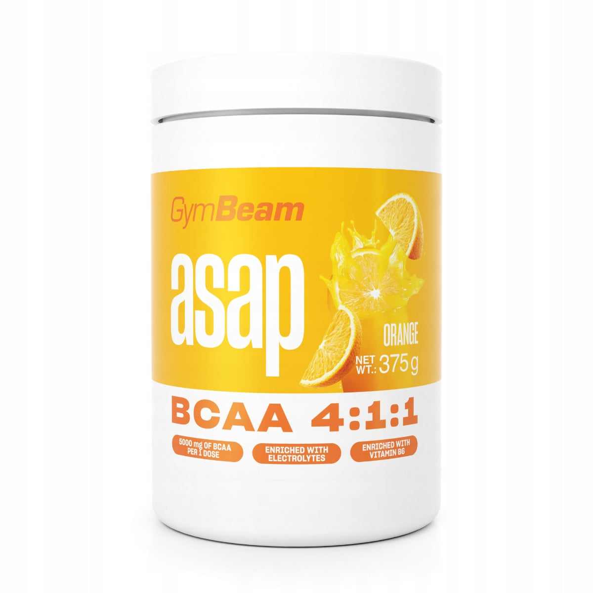 BCAA HYDRATE WITH ELECTROLYTES AND VITAMIN B6 - GymBeam 375g orange