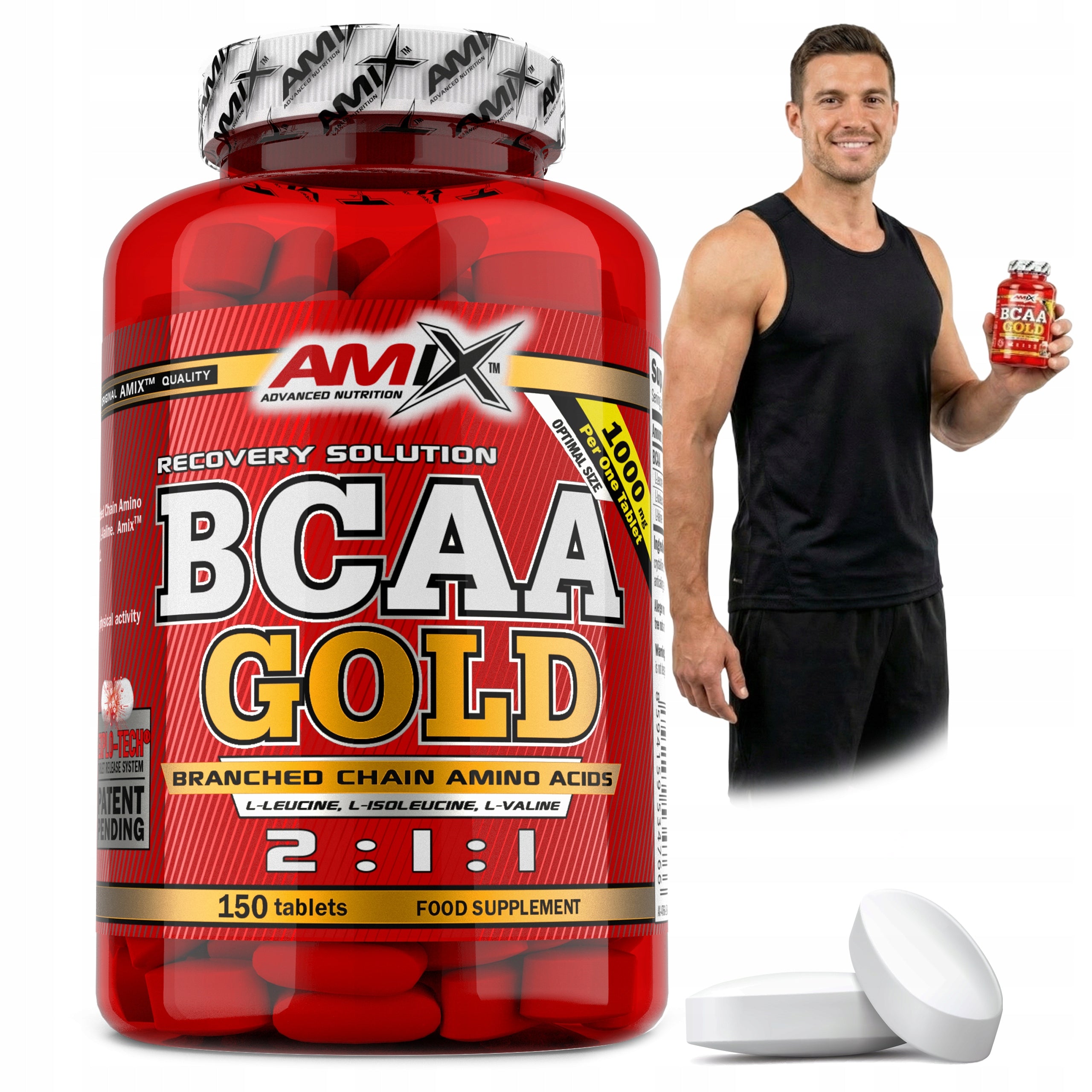 BCAA TABLETS Strong Composition 1000mg tablet 150 tab Amino acids for regeneration