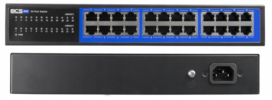BCS-B-S24G NETWORK SWITCH 24xRJ45 GIGABIT 1GBPS ETHERNET RACK