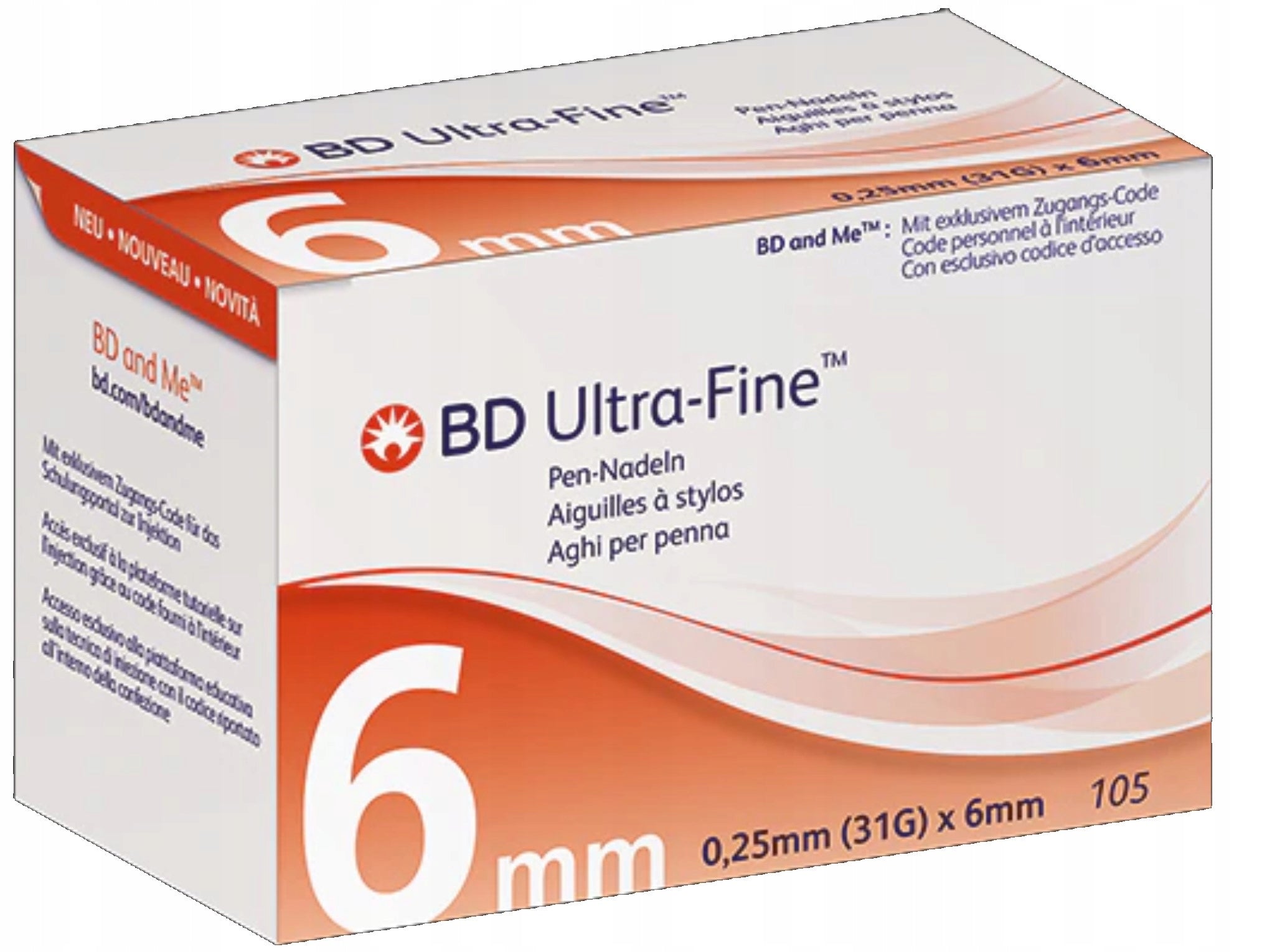 BD Ultra-Fine 31G - 0,25 x 6mm 105pcs