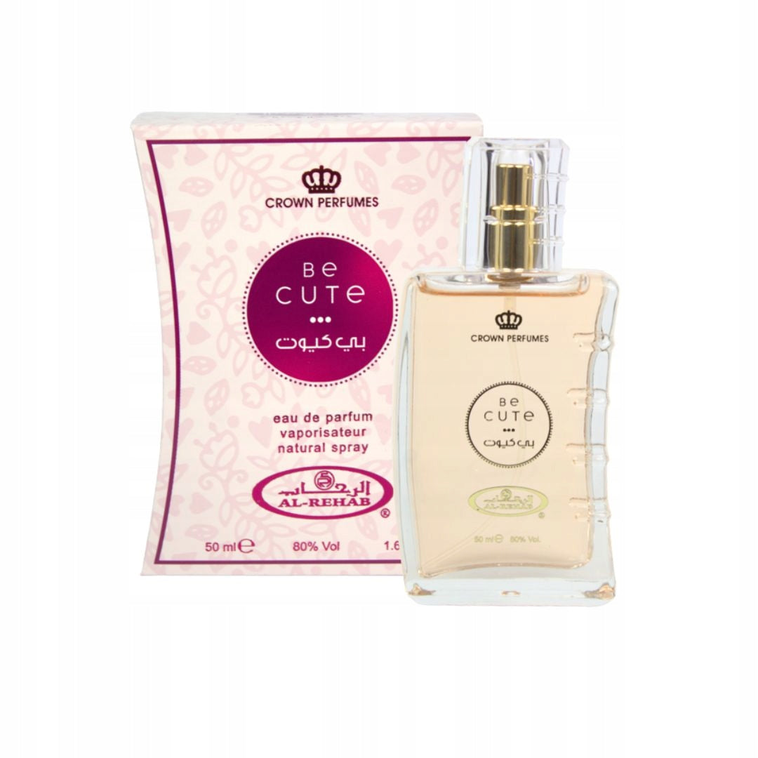BE CUTE PERFUME ARABIC FLORAL SUBTLE FRUITY FRESH 50 ml AL REHAB Packaging status original