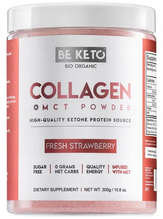 BE KETO Collagen COLLAGEN + oil MCT 300g Strawberry BEKETO
