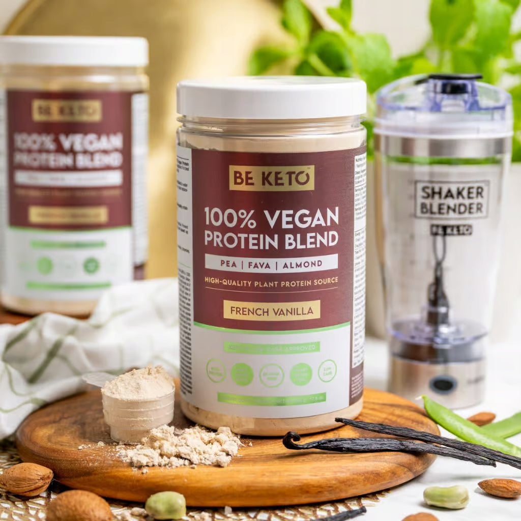 BE KETO VEGAN VEGETABLE PROTEIN VANILLA WITHOUT SUGAR LACTOSE BEKETO Packaging status original