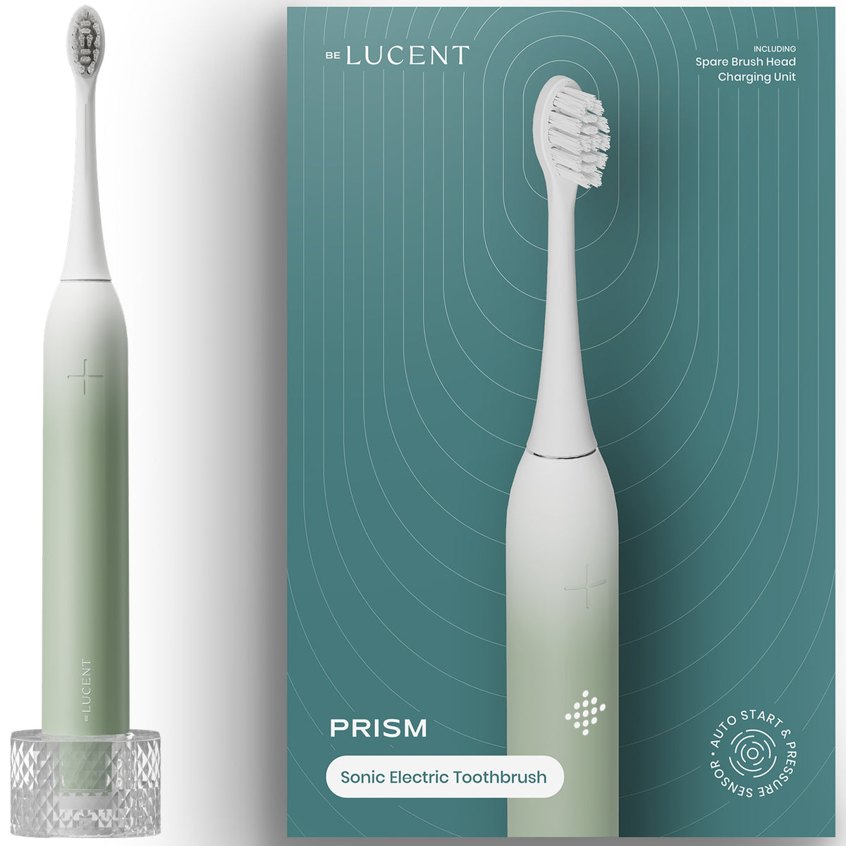 BE LUCENT Prism Smart Sonic Toothbrush IPX8 USB-C (mint)