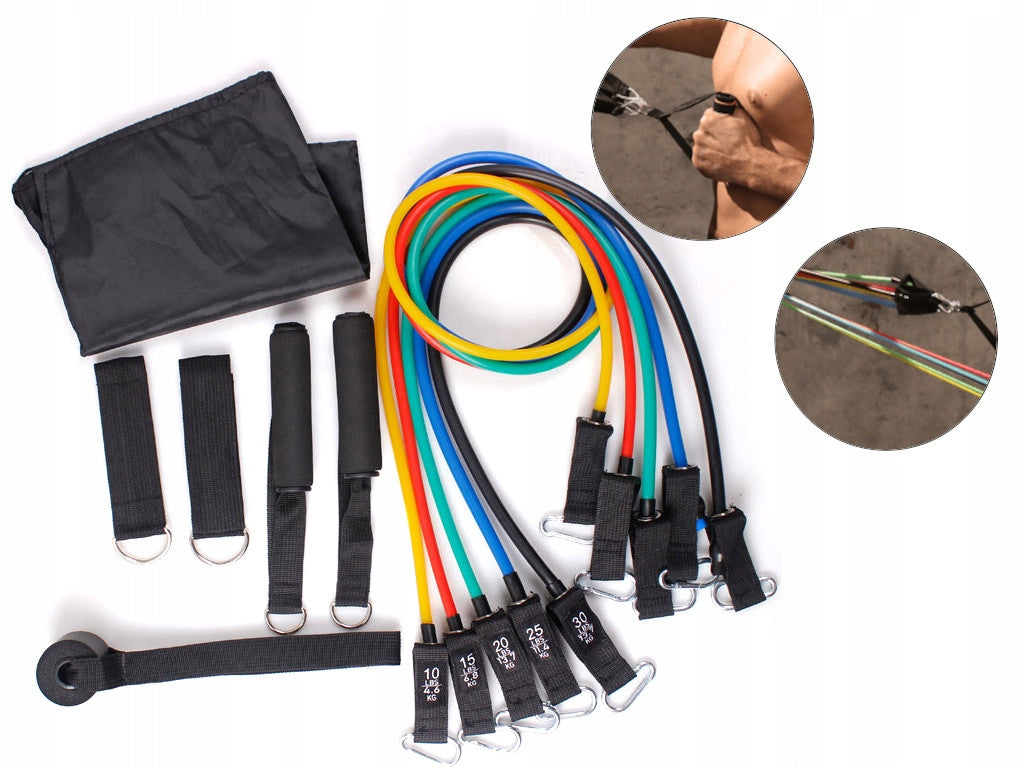 BE READY Rubber for training exercises SPORT HEALTH 4-15 kg 5 pieces