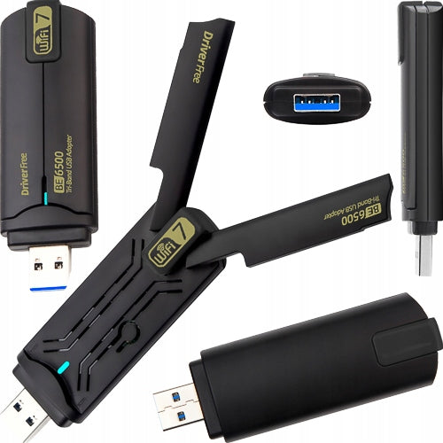 BE6500 GIGABIT ANTENNA NETWORK ADAPTER WiFi 6E7 TRIBAND 5GHz 6GHz WPA3