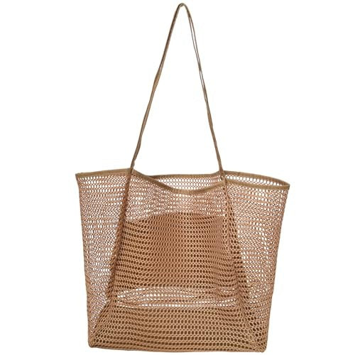 BEACH BAG WOMEN'S KHAKI LARGE CAPACITY SHOPPING FOR HOME GIFT Brand no brand