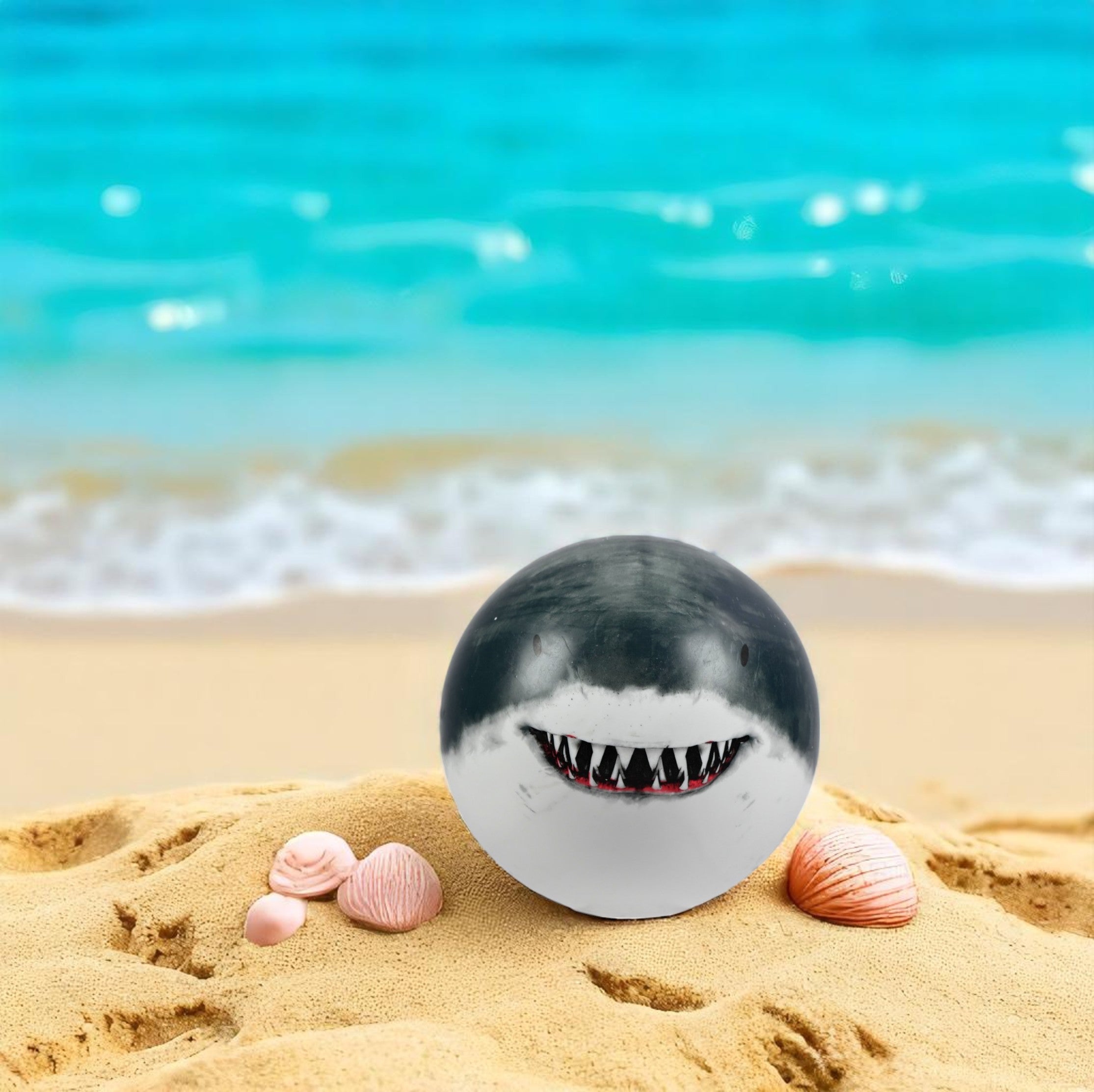 BEACH BALL SHARK 3IN1 RUBBER DIVING TOY FOR GARDEN WATER POOL Manufacturer code B2935108