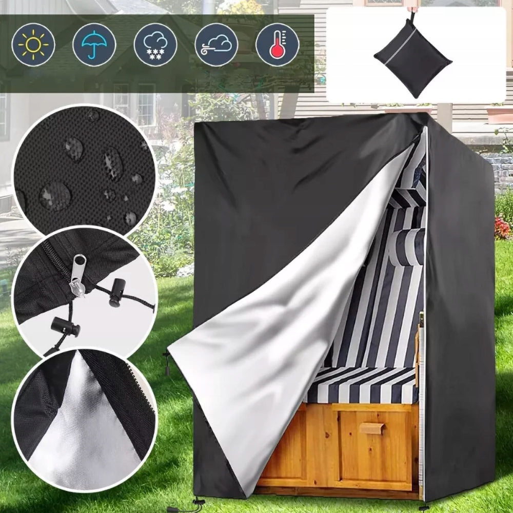 BEACH BASKET COVER420D 135*105*175/140cm WATERPROOF BLACK XXL Manufacturer no brand