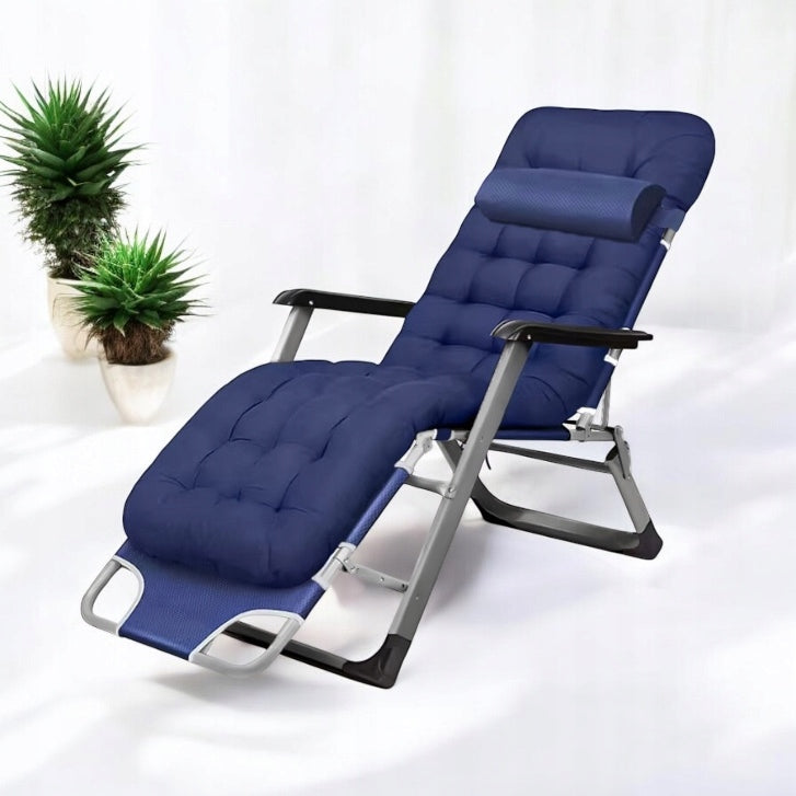 BEACH CHAIR FOLDING METAL WITH BOX BLUE FOLDING Kind sunbed