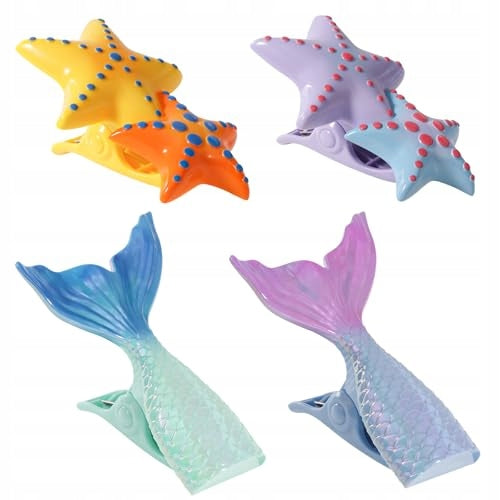 BEACH CLIPS FOR SUN LOUNGER TOWELS 4 PIECES STAINLESS STEEL ON THE BEACH Brand no brand