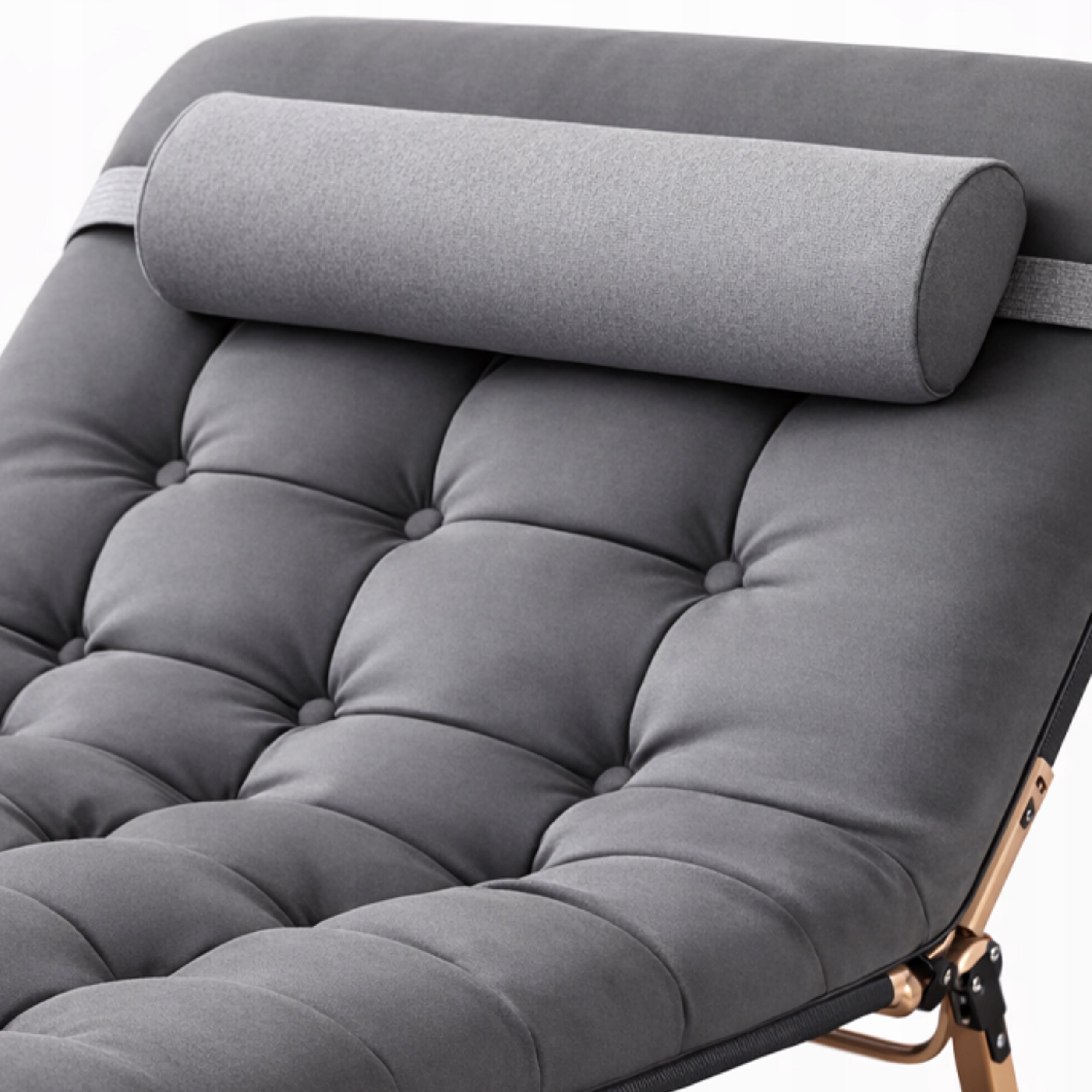 BEACH LOUNGER FOLD-OUT TRAVEL BED WITH MATTRESS CUSHION Model Zero Gravity Max Comfort
