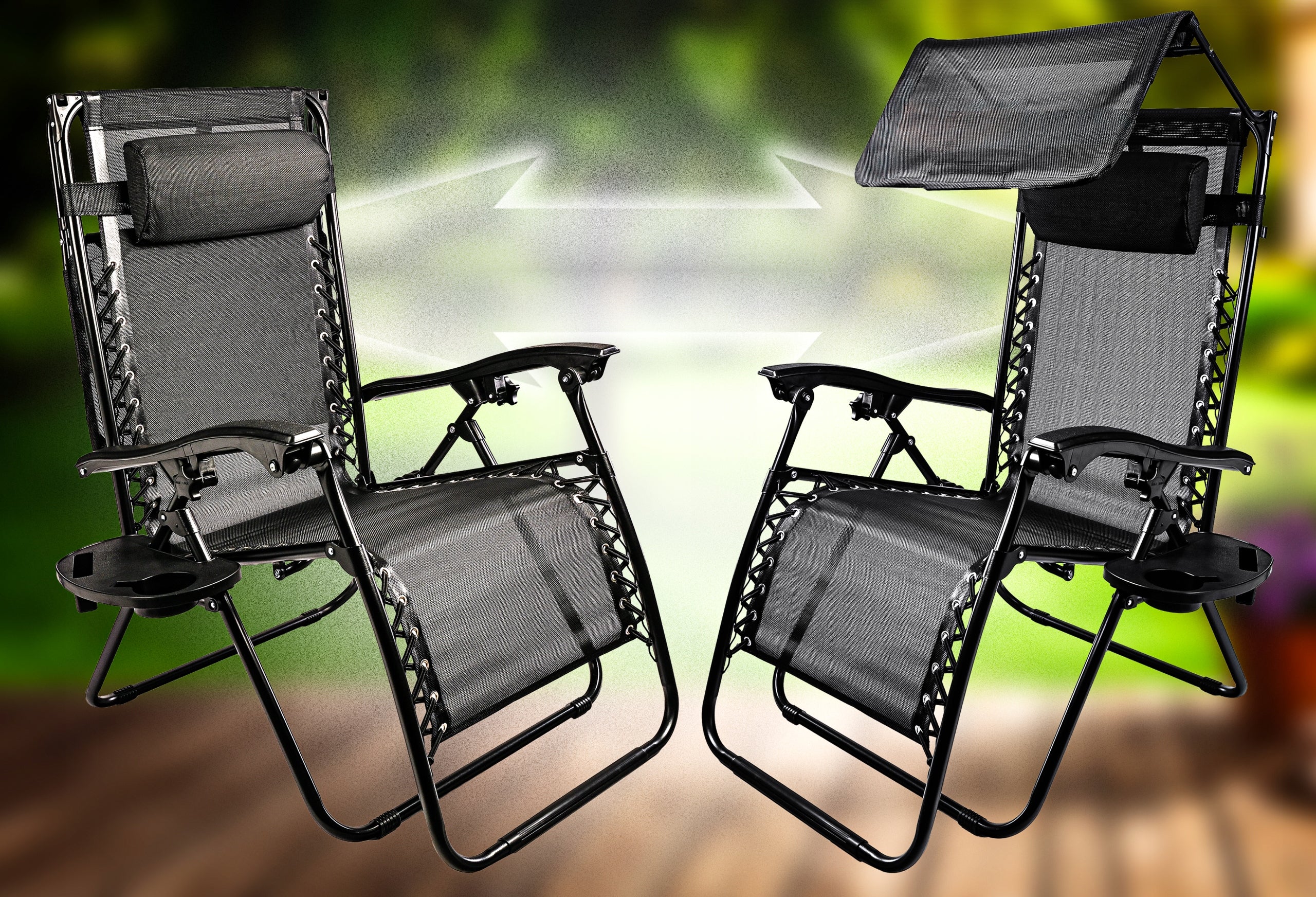 BEACH LOUNGER FOLDING + CANOPY TABLE Convenient for Terrace to Garden Kind sunbed