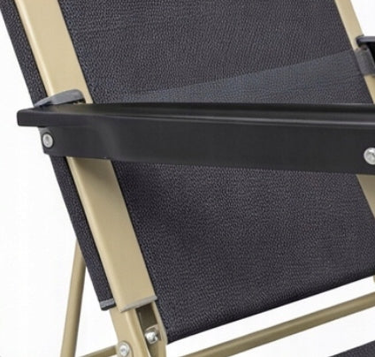 BEACH SUN LOUNGER FOLDING PORTABLE STRONG TERRACE Color gray