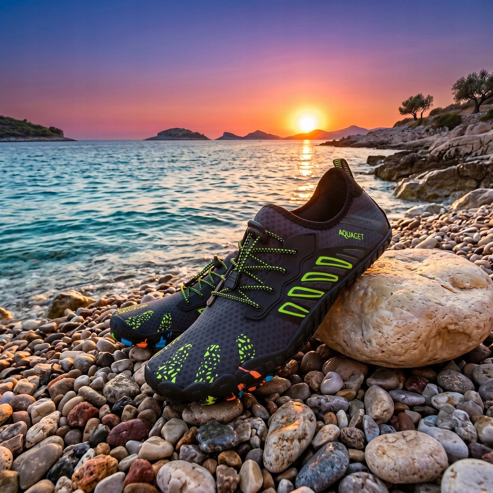 BEACH SWIMMING WATER SHOES FOR BEACH KAYAK REEF MEN'S SEA URCHINS r. 44 PRO Brand AQUAGET