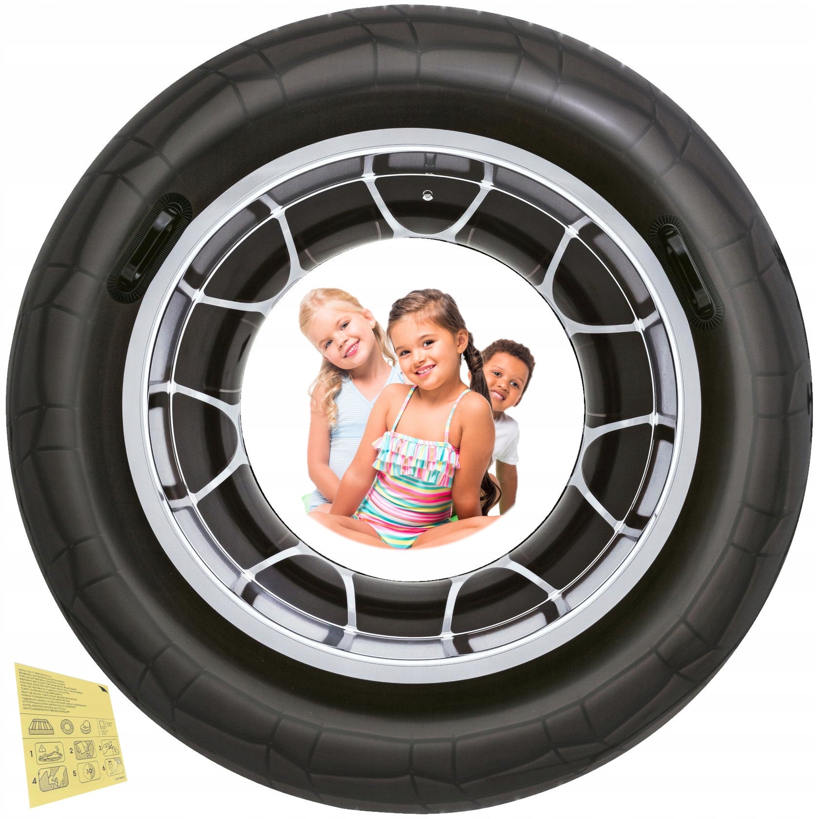 BEACH SWIMMING WHEEL TIRE INFLATABLE CIRCLE MATTRESS SWIMMING POOL 119cm Packaging status original