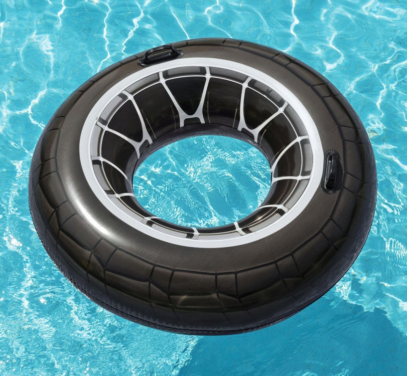 BEACH SWIMMING WHEEL TIRE INFLATABLE CIRCLE MATTRESS SWIMMING POOL 119cm Product width 91 cm