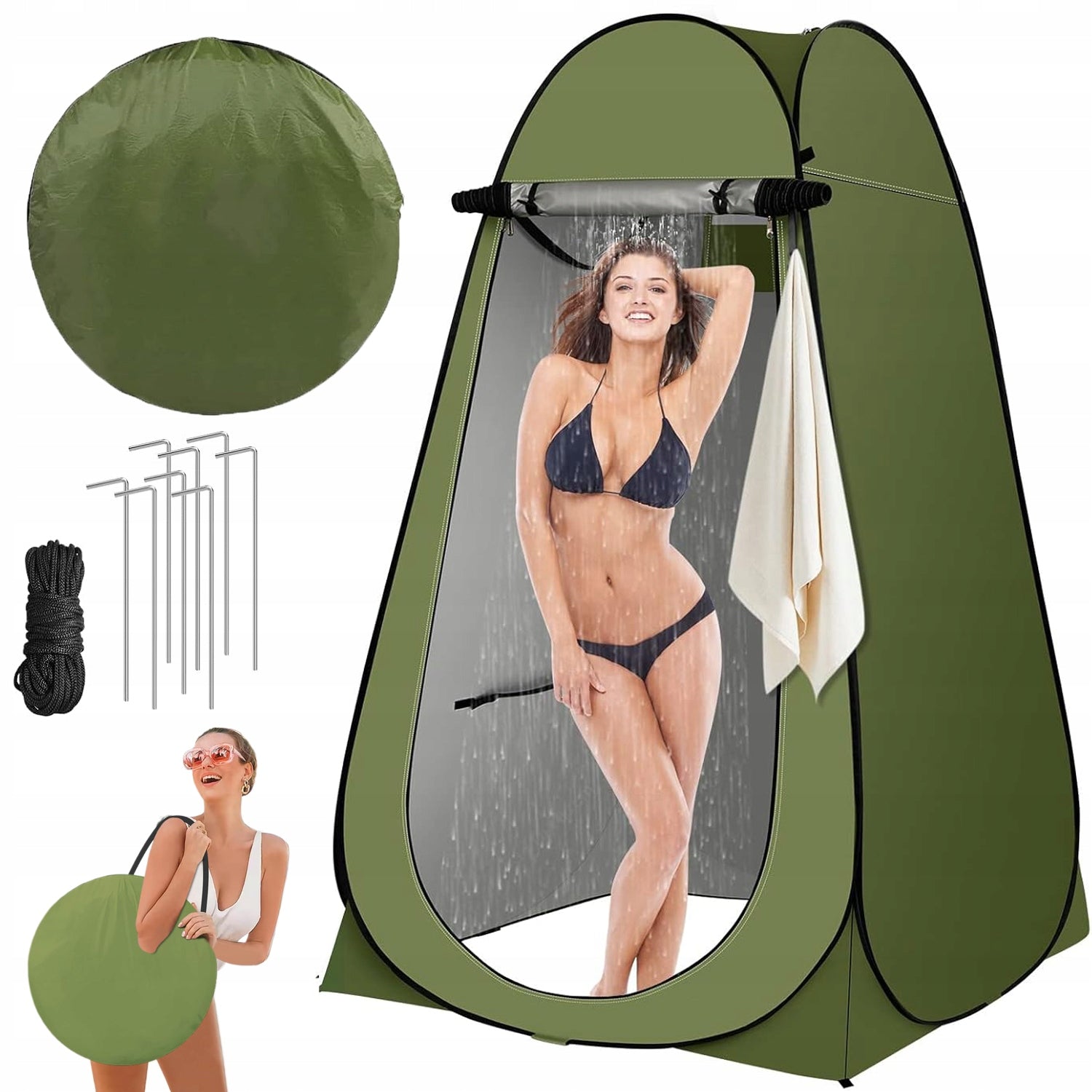 BEACH TENT FOR SHOWER CHANGING ROOM TOILET AUTOMATIC POP-UP