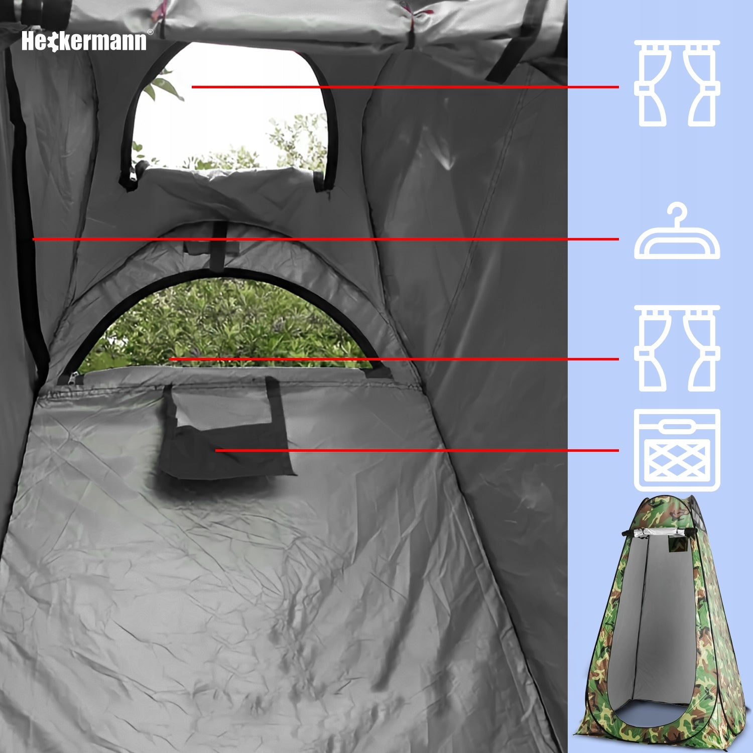 BEACH TENT FOR SHOWER CHANGING ROOM TOILET PORTABLE CAMPING 120cm Packaging status original