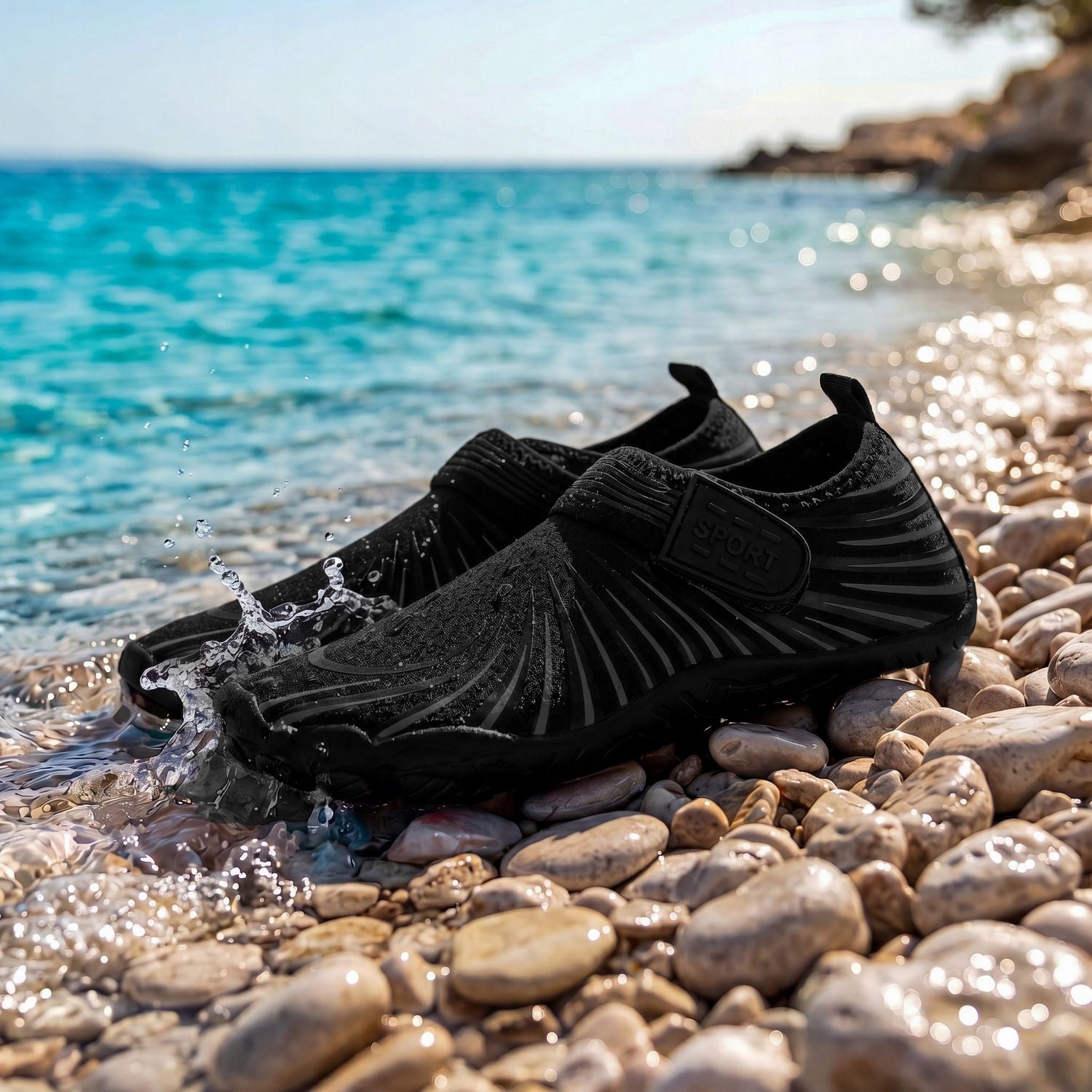 BEACH WATER SHOES FOR SEA URCHIN WOMEN'S VELCRO 43 OUTTEC Brand Outtec