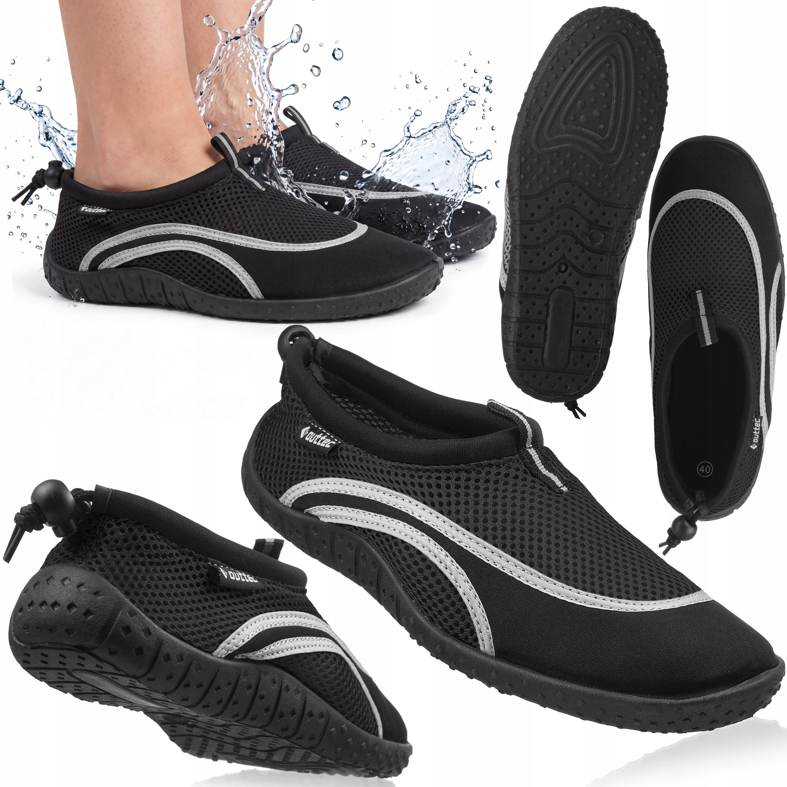BEACH WATER SHOES SLIP-ON FOR WOMEN'S SEA URCHINS R.38 OUTTEC