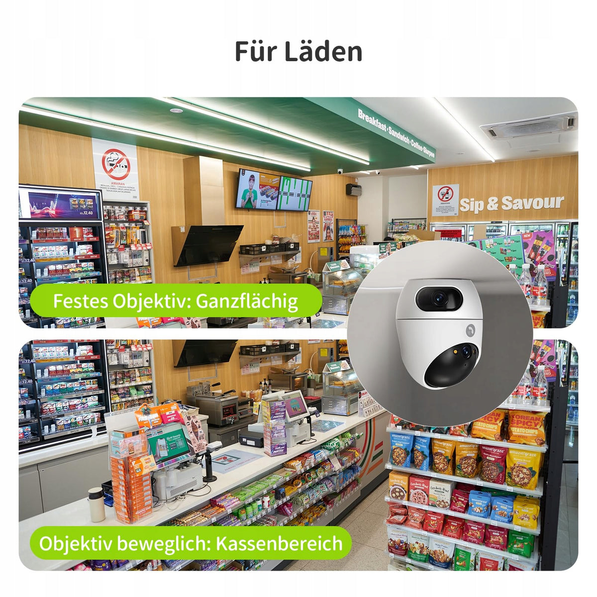BEANS Indoor Camera 5MP 360° WiFi Two Way Night Vision Alexa Packaging status original