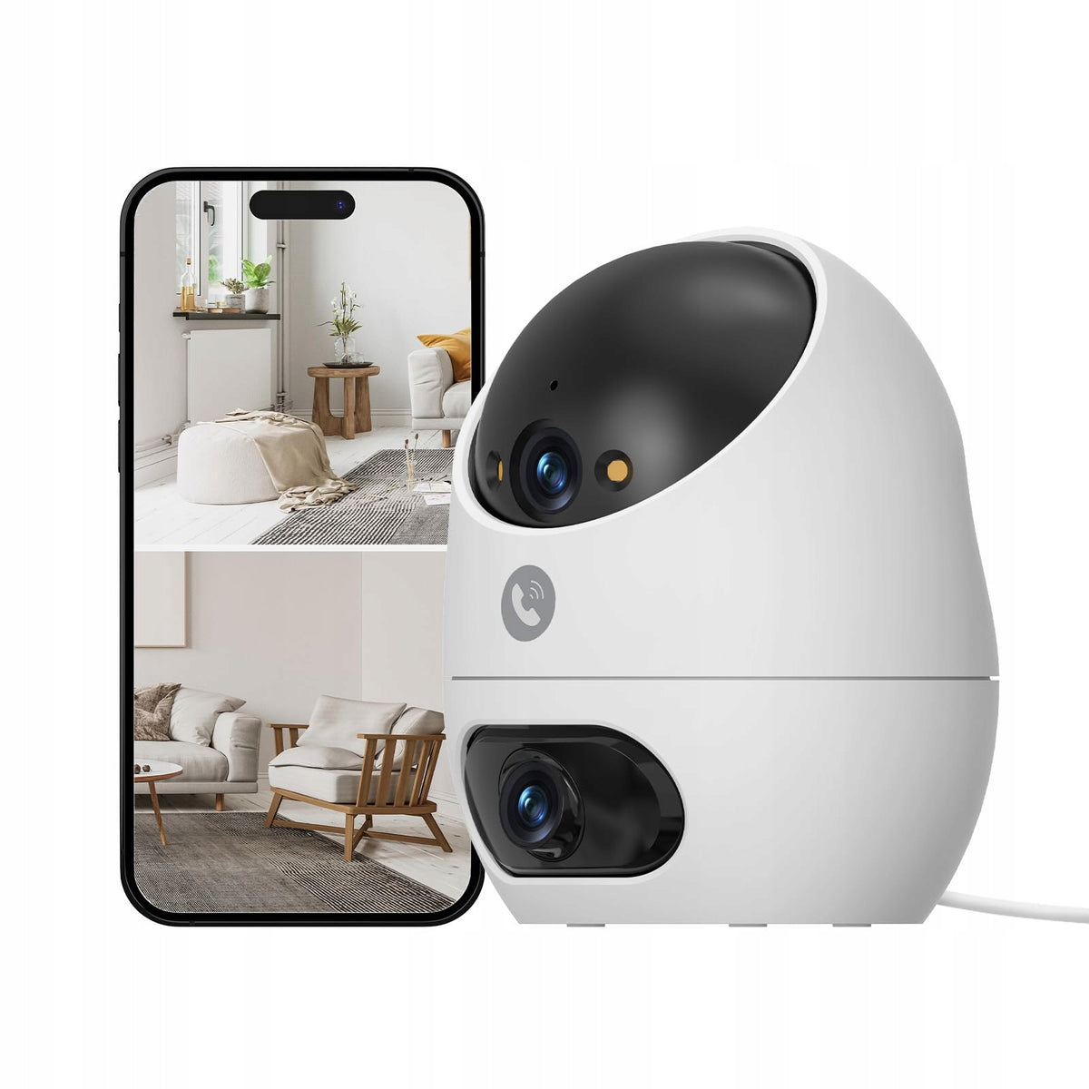 BEANS Indoor Camera 5MP 360° WiFi Two Way Night Vision Alexa
