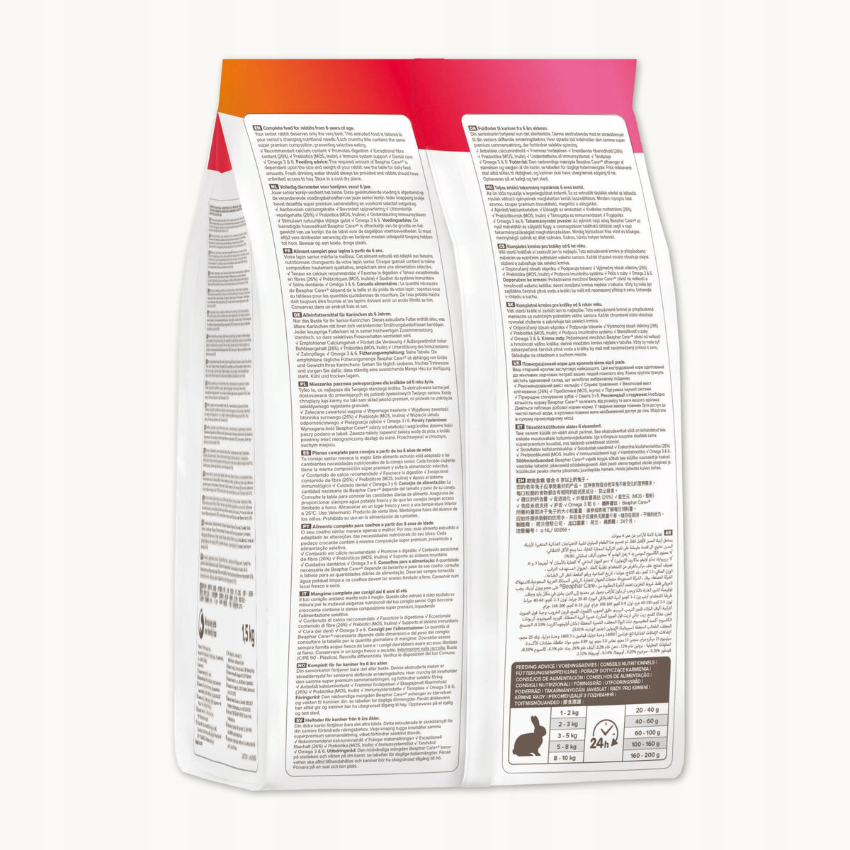 BEAPHAR Care+ Rabbit Senior complete food for senior rabbit 1,5 kg Manufacturer code 8711231184545