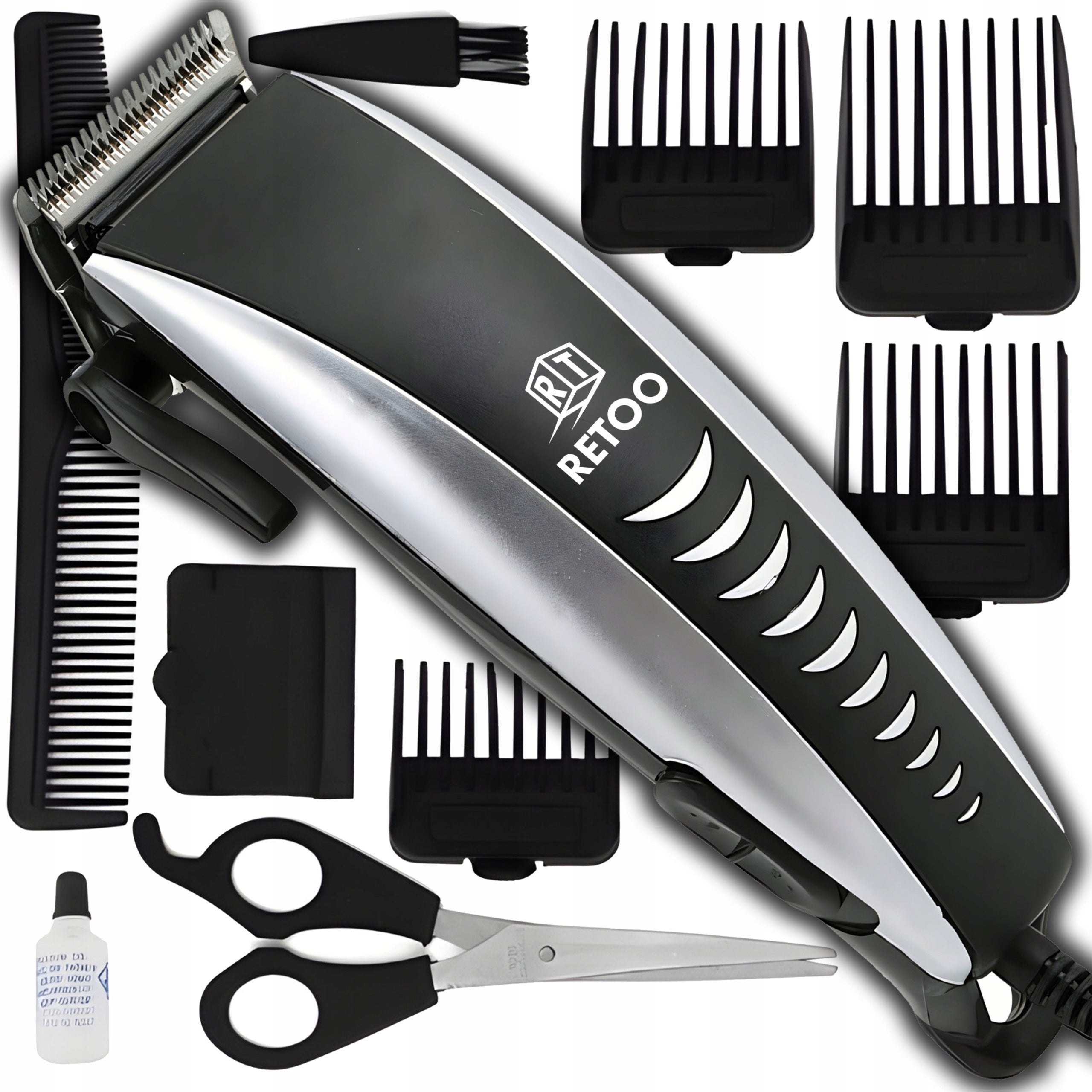 BEARD HAIR CLIPPER SHAVER TRIMMER 4 ATTACHMENTS SET 4IN1 Packaging status original