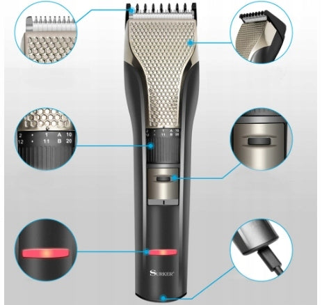 BEARD HAIR TRIMMER SURKER WIRELESS Brand Surker