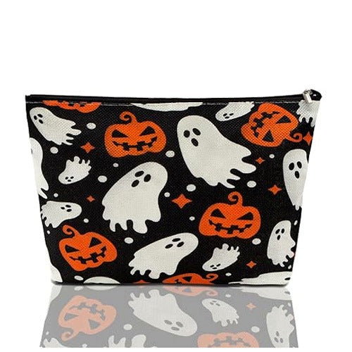 BEAUTICIAN HALLOWEEN PUMPKIN GHOST LINEN FABRIC FOR WOMAN GIFT