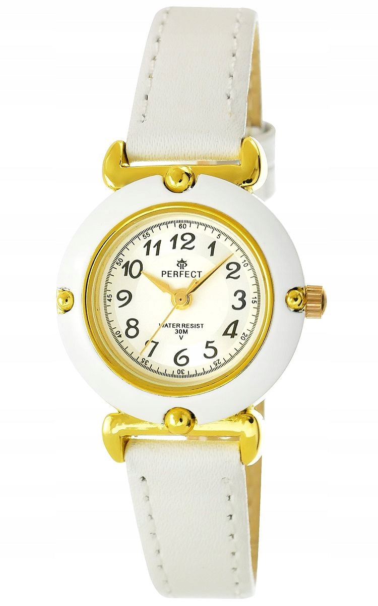 BEAUTIFUL CHILDREN'S WATCH - COMMUNION - WHITE WITH GOLD DECORATIONS Brand Perfect