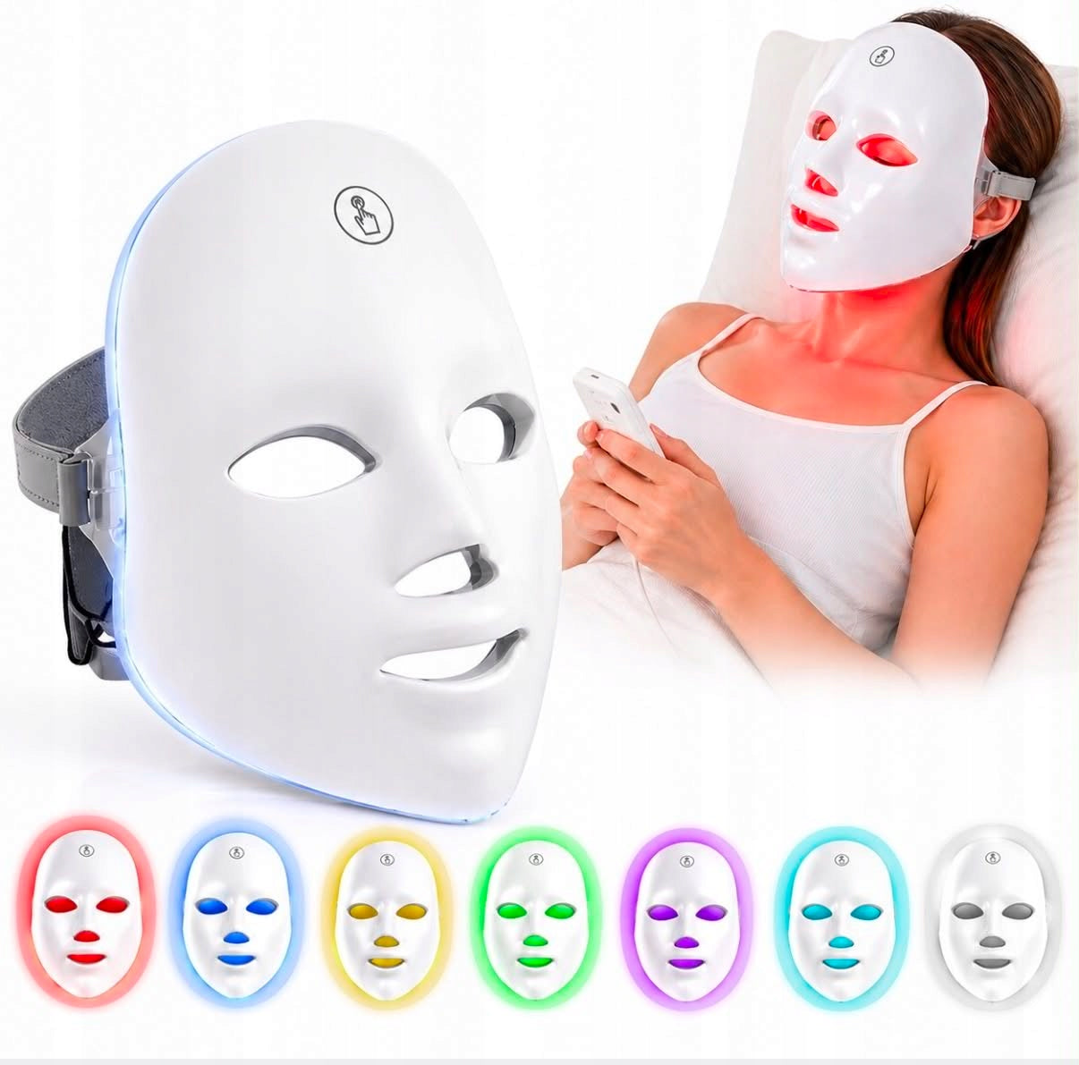 BEAUTY LED MASK FOR WRINKLES ACNE AND FACIAL SKIN CARE RELAXATION Medical device no