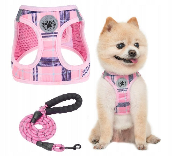 BEAUTYZOO Harness and leash for small dog Step in reflective without pulling