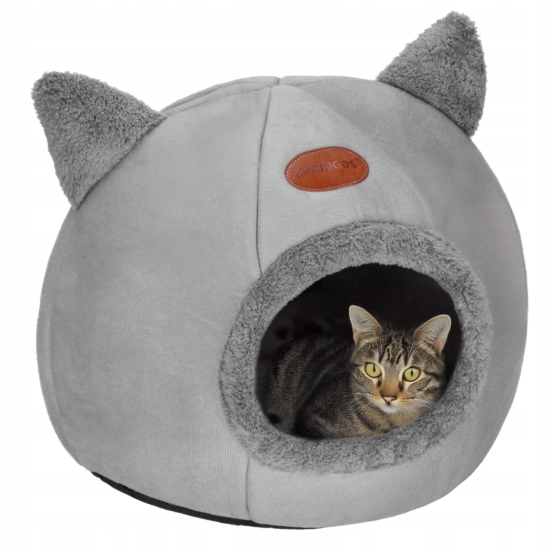 BED CAT HOUSE BOOTH PILLOW SOFT PLUSH 37x31cm M GREY Manufacturer code PA0239