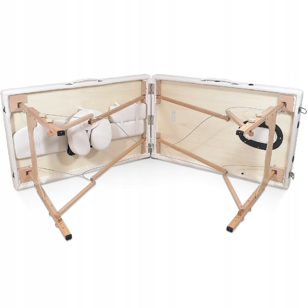 BED EYELASH MASSAGE TABLE FOLDING PORTABLE LIGHTWEIGHT HEIGHT ADJUSTMENT 60cm Color white