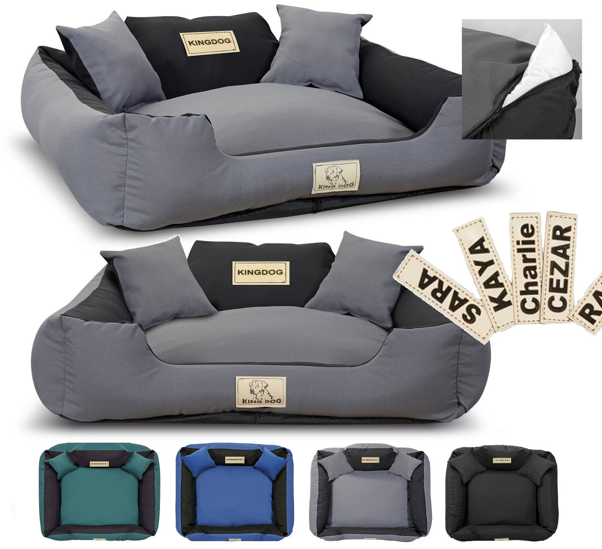 BED FOR LARGE DOG 115x95cm PERSONALIZED DETACHABLE ANTI-SLIP Brand AIO Factory