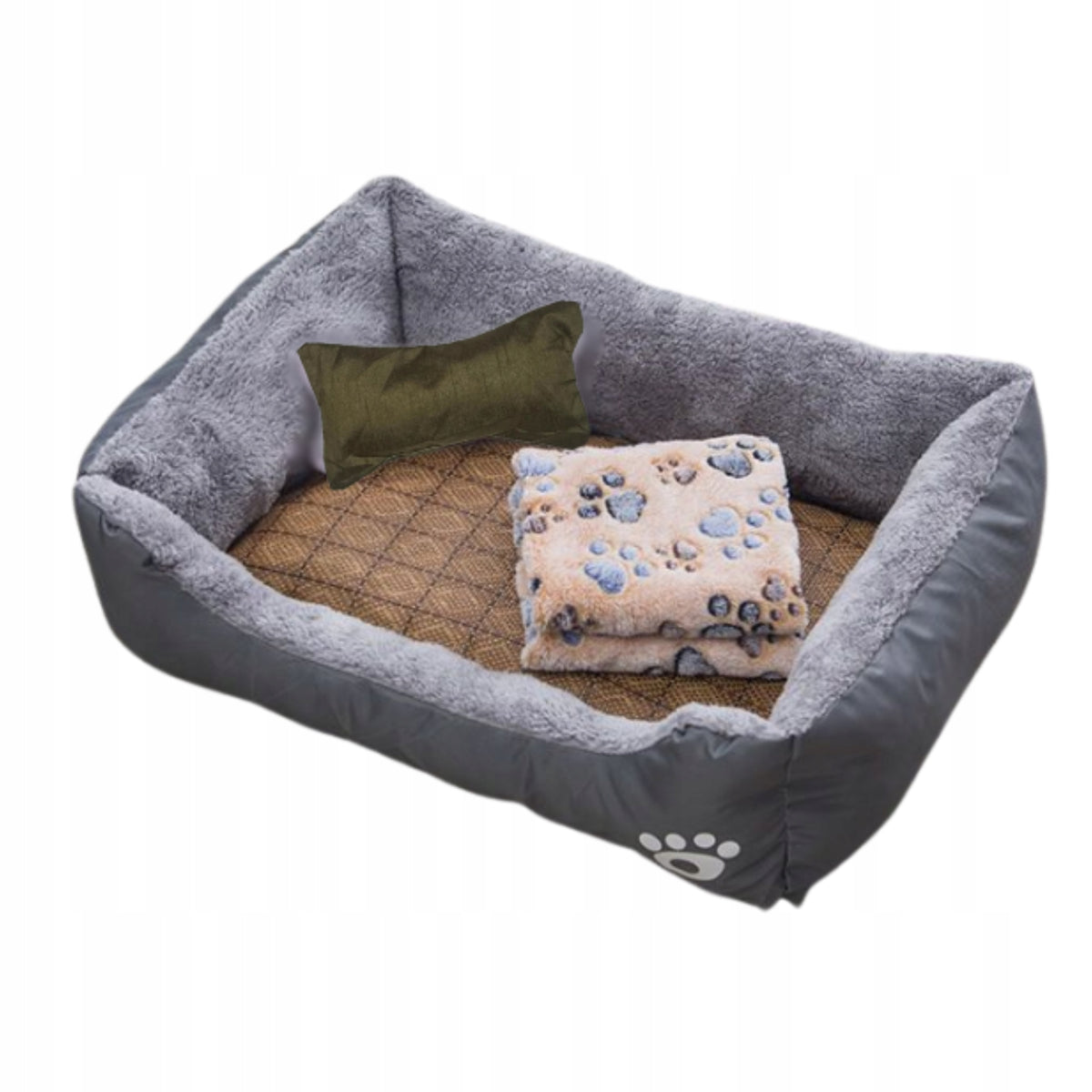 BED FOR SMALL DOG 60x45 SOFA XL PILLOW BLANKET AND MAT
