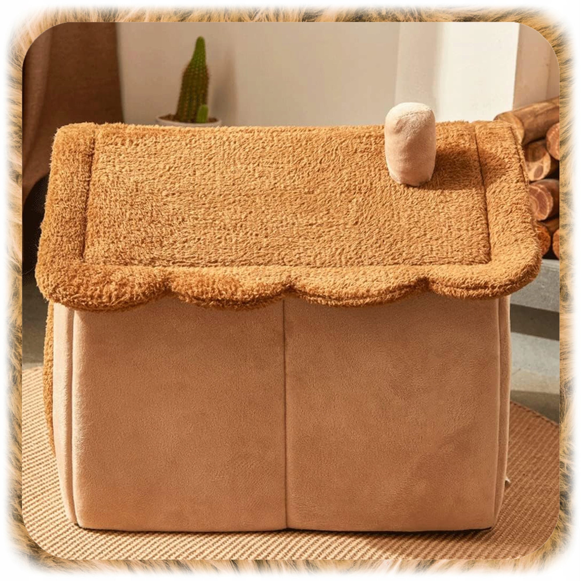BED KENNEL PLUSH HOUSE FOR CAT DOG BEDDING PLAYPEN PILLOW COUCH Packaging status original