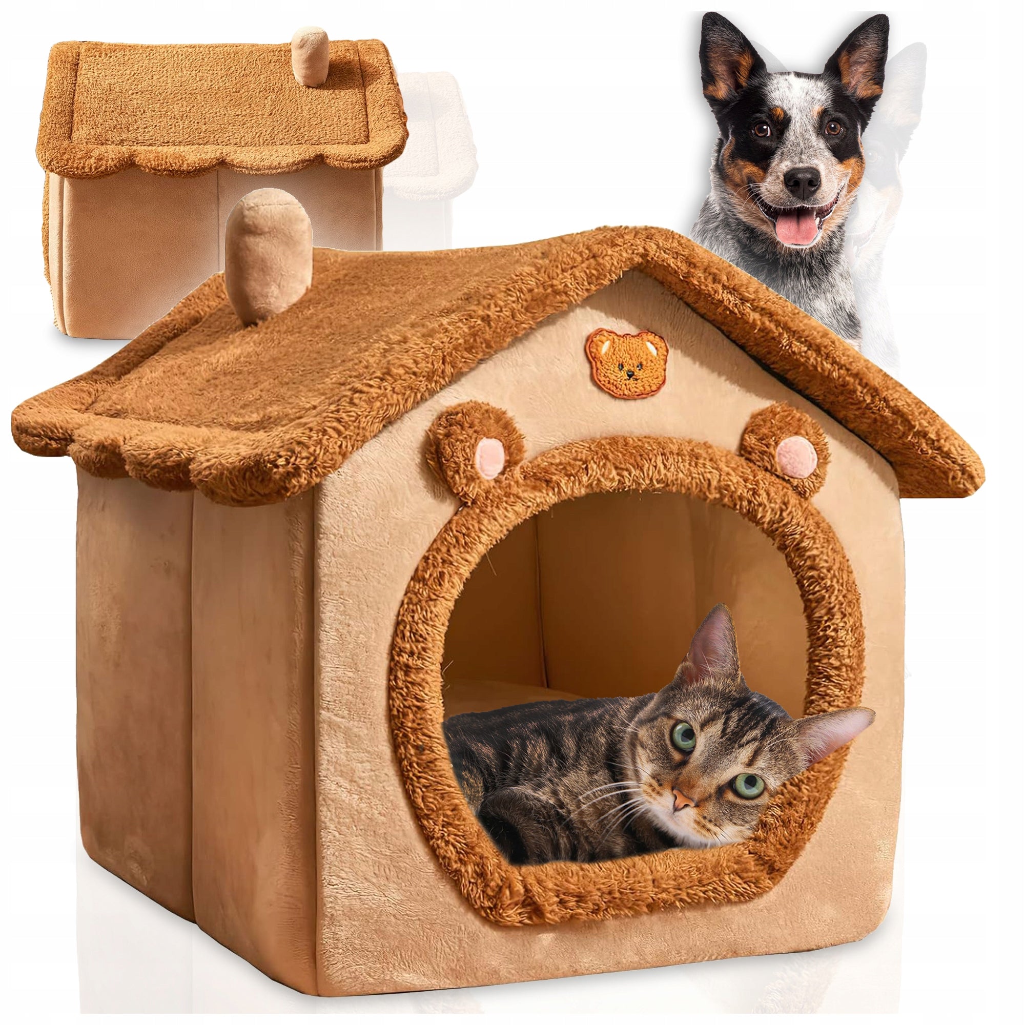 BED KENNEL PLUSH HOUSE FOR CAT DOG BEDDING PLAYPEN PILLOW COUCH