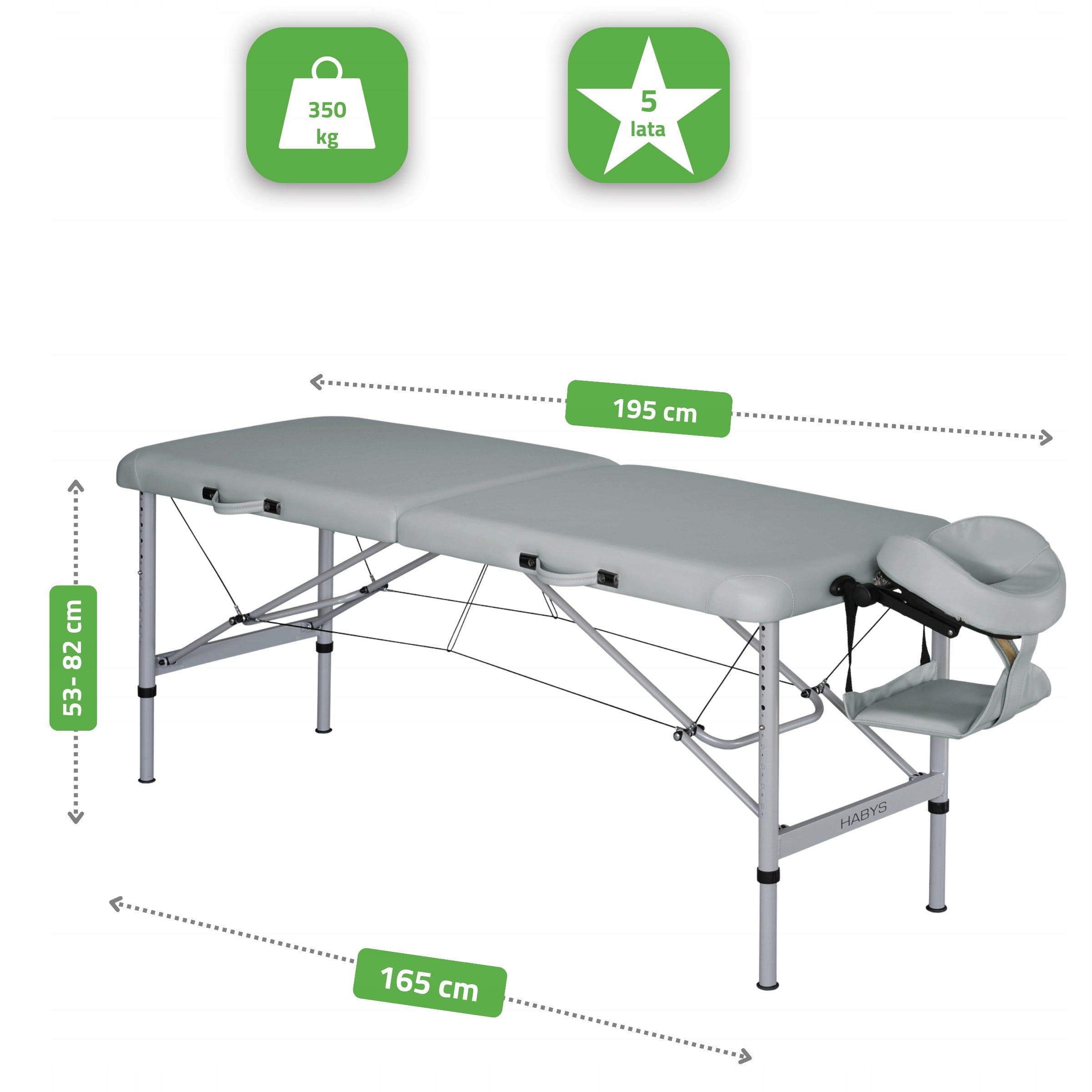BED MASSAGE TABLE ALUMINUM FOLDING AERO ULTRALIGHT DURABLE HABYS EAN (GTIN) 5907813380907