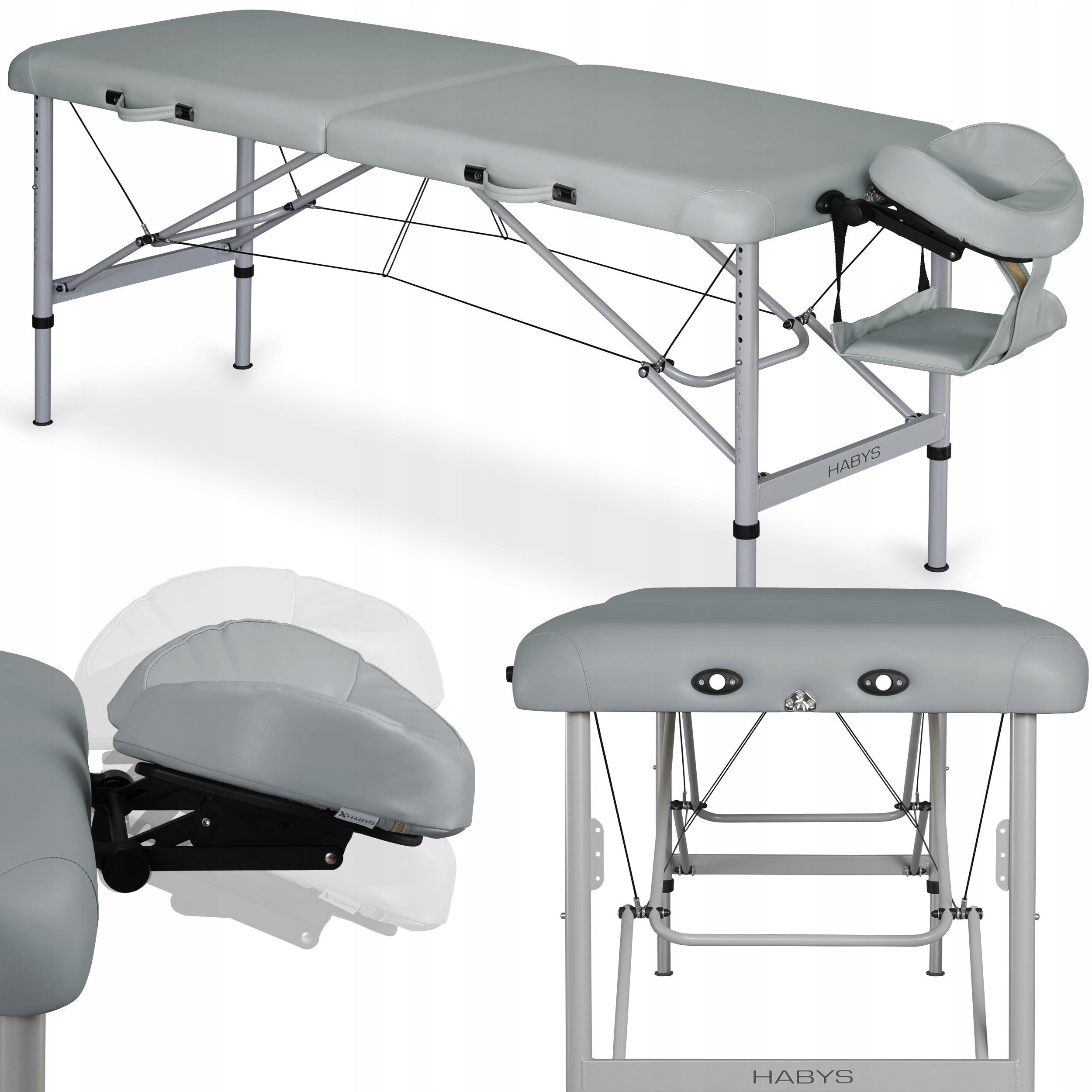 BED MASSAGE TABLE ALUMINUM FOLDING AERO ULTRALIGHT DURABLE HABYS