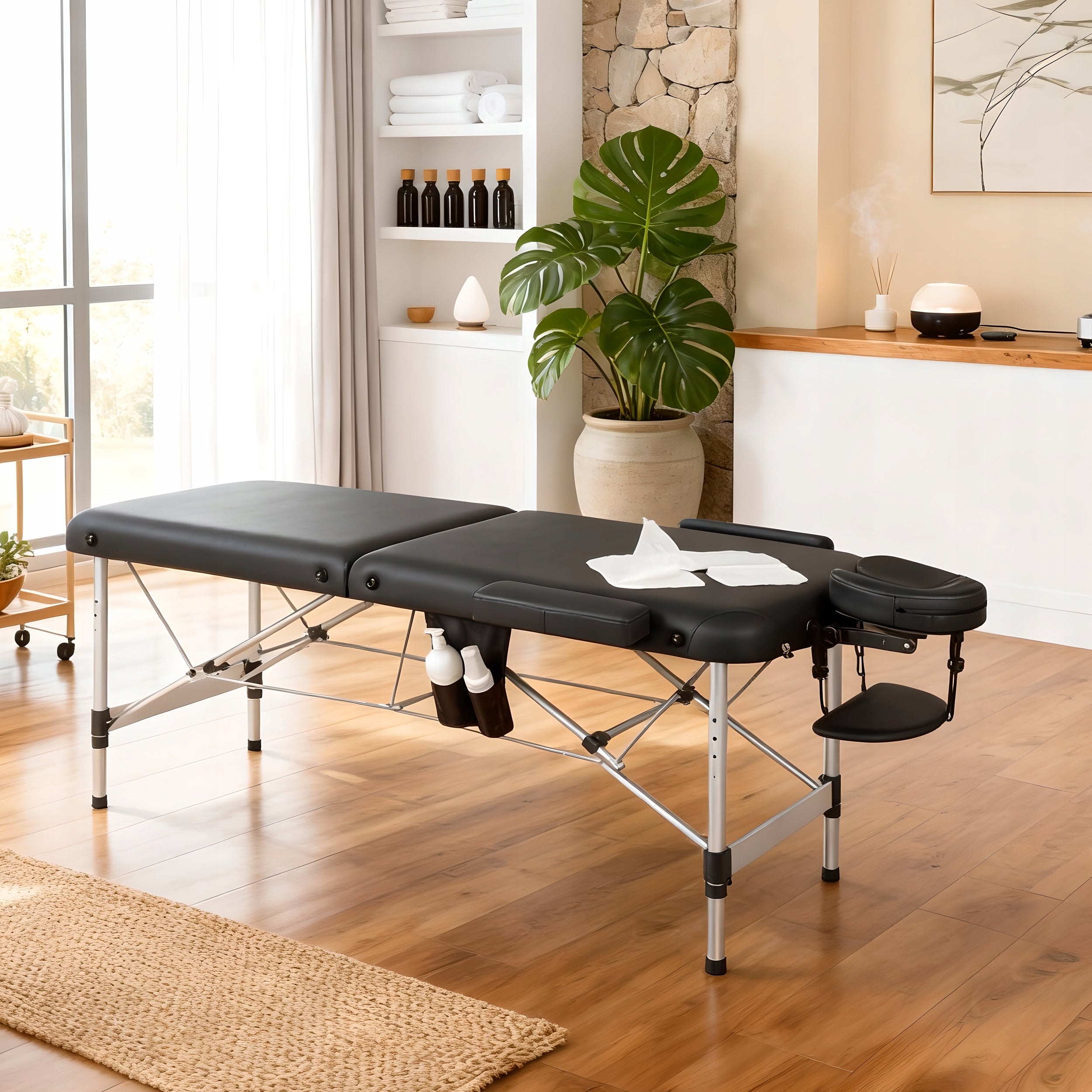 BED MASSAGE TABLE ALUMINUM FOLDING NADIA 70CM WITH ACCESSORIES HABYS EAN (GTIN) 5906667491449