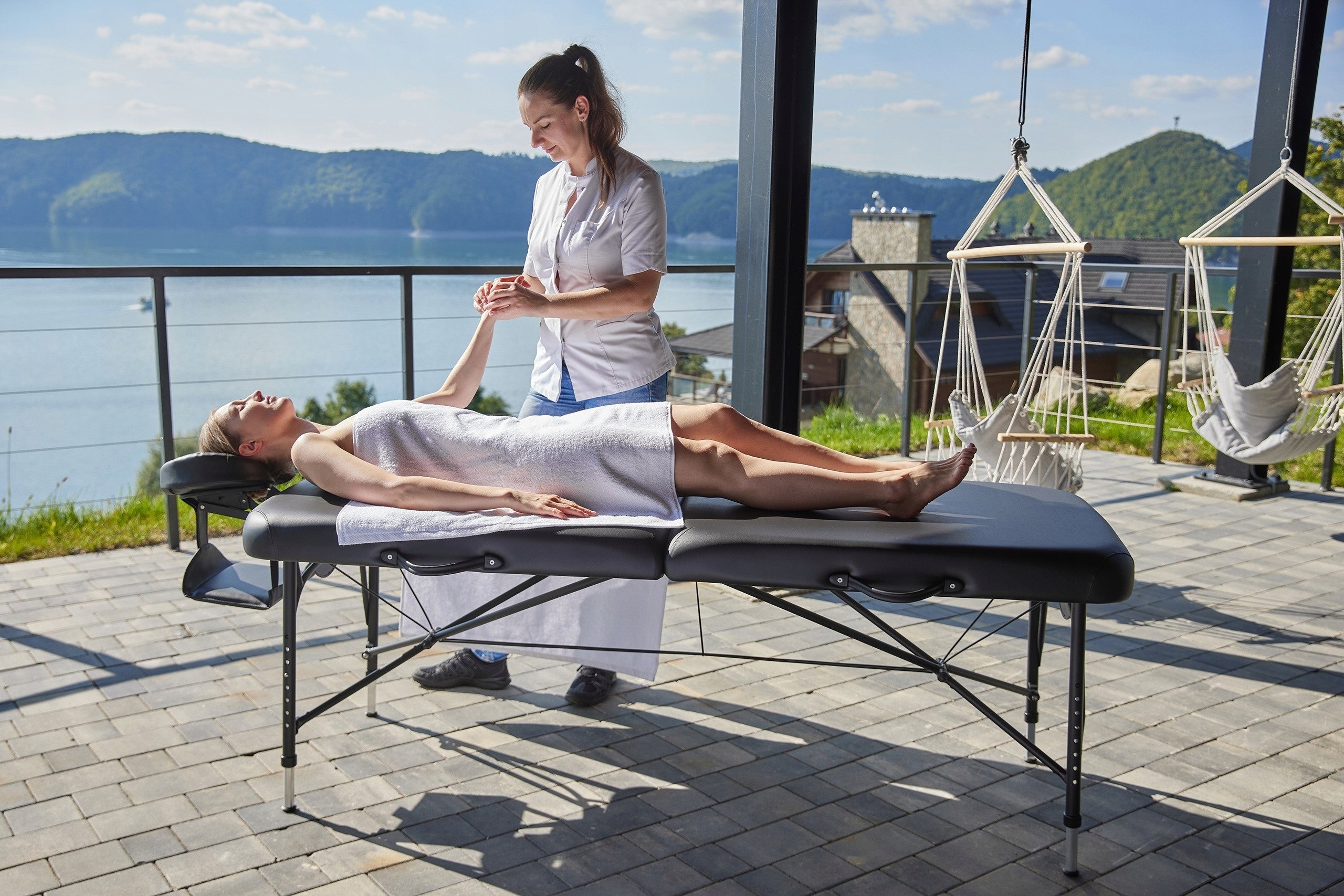BED MASSAGE TABLE ALUMINUM FOLDING SMART HIGH STABILITY HABYS Kind folding table
