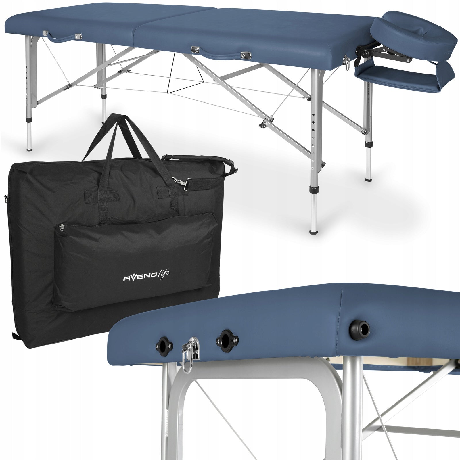 BED MASSAGE TABLE FOLDING ALUMINUM MOBILE ALTUS 71 CM NIBIIESKI
