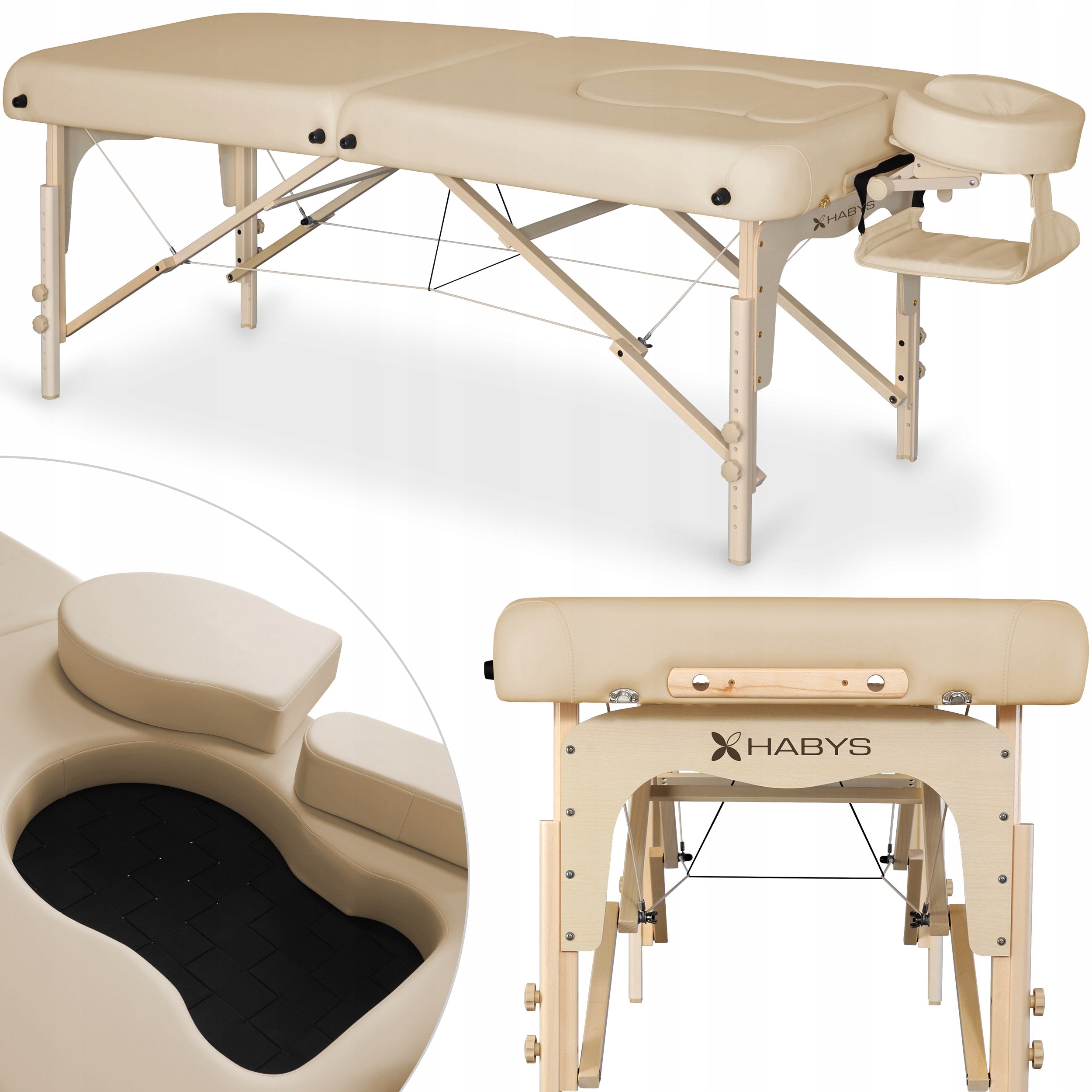 BED MASSAGE TABLE FOLDING OLIVIA FOR PREGNANT WOMEN COMFORT HABYS