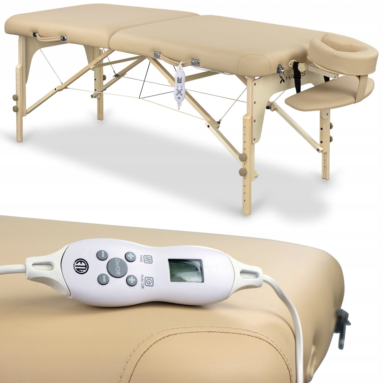 BED MASSAGE TABLE FOLDING THERMA TOP HEATED TOP 95W REMOTE CONTROL HABYS