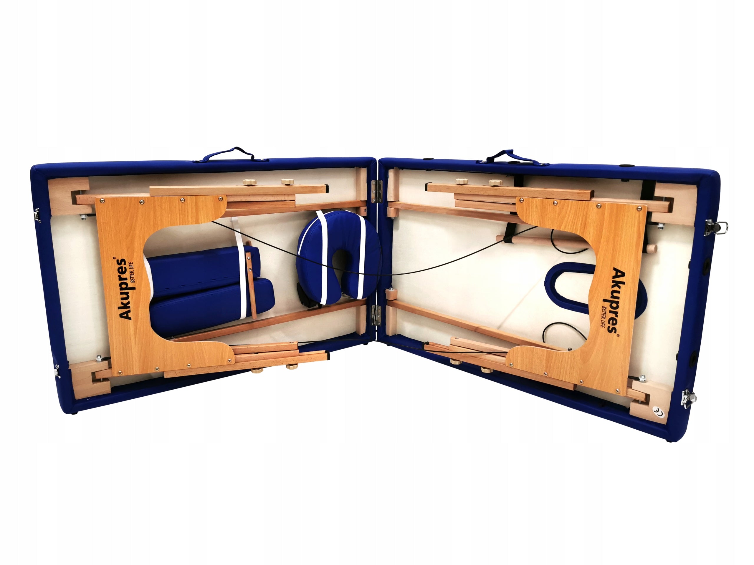 BED MASSAGE TABLE MARCO BLUE FOLDING PORTABLE BAG AKUPRES LIGHT Color blue