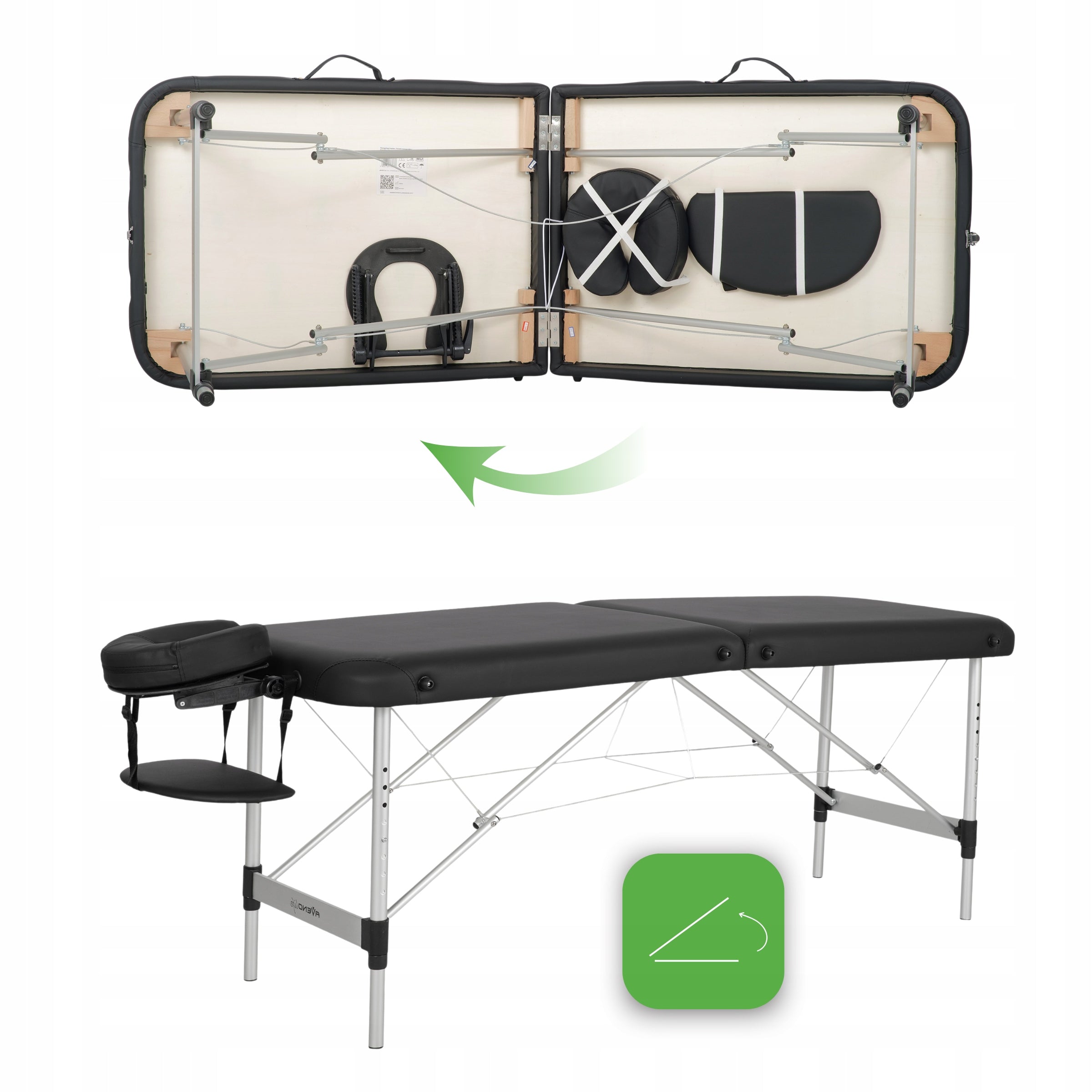 BED MASSAGE TABLE NINA FOLDING PORTABLE COVER HABYS LIGHT 10 KG Medical device type medical device or in-vitro diagnostic medical device